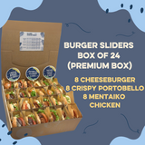 Burger Sliders Box (Box of 24) - GRUB Singapore