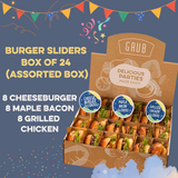Burger Sliders Box (Box of 24) - GRUB Singapore