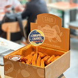 GRUB Singapore box of 40 cinnamon sugar churros with a side of dark chocolate dip.