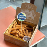 GRUB Singapore box of 40 cinnamon sugar churros with a small container of dark chocolate dip.