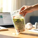 GRUB Singapore Iced Matcha Latte pouch, a refreshing green drink with fresh milk, perfect for on-the-go.
