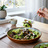 GRUB Singapore Grilled Portobello Salad with mixed greens, feta cheese, and basil honey vinaigrette. Vegetarian option.