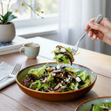 GRUB Singapore Grilled Portobello Salad with mixed greens, feta cheese, and basil honey vinaigrette. Vegetarian option.